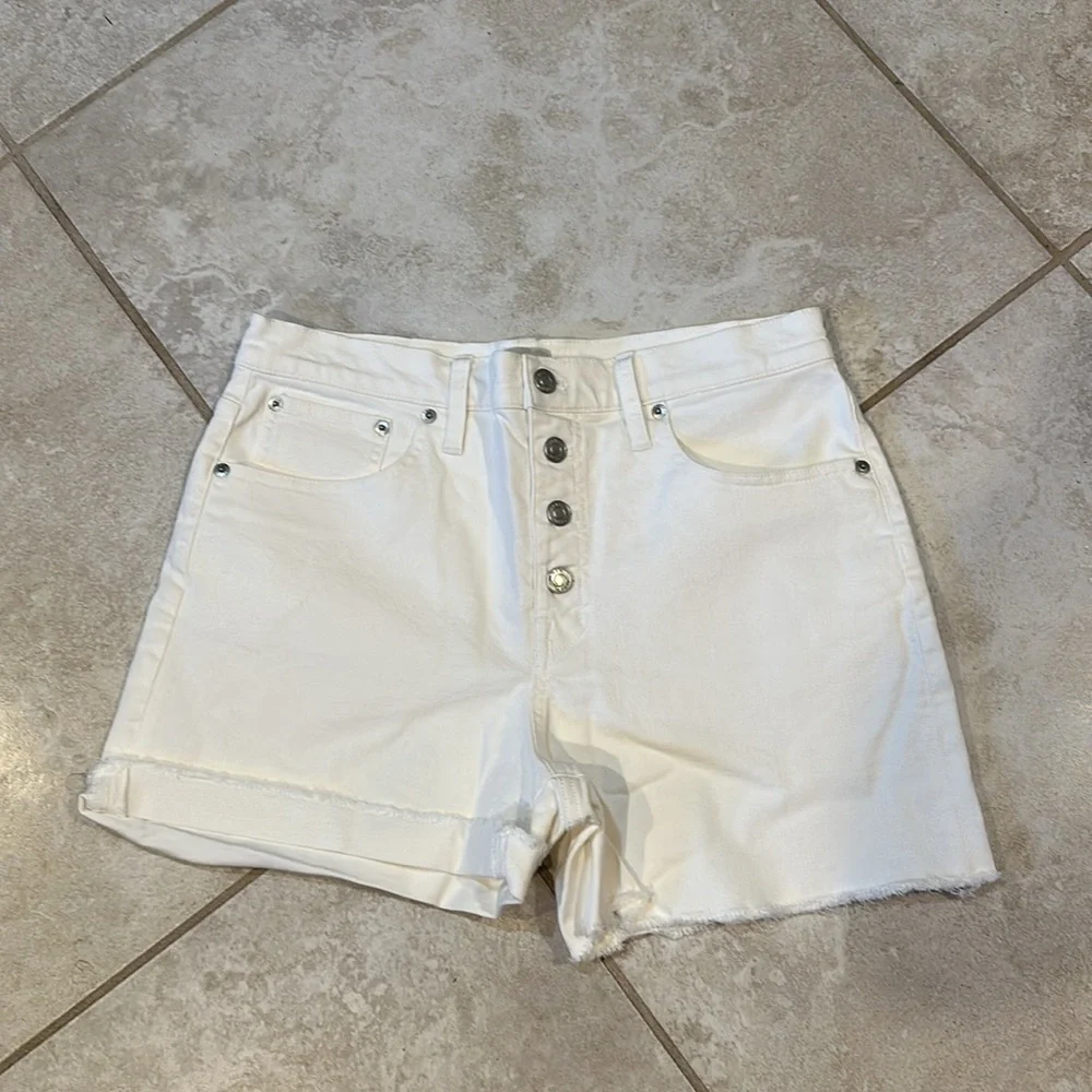 J. Crew White Denim Jean Shorts